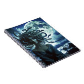 Junge Hübsche Medusa am Mond und Ozean Notizblock (Rechte Seite)