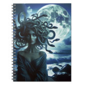 Junge Hübsche Medusa am Mond und Ozean Notizblock (Vorderseite)