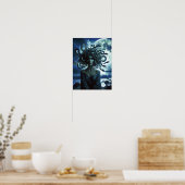 Junge Hübsche Medusa am Mond und Ozean Poster (Küche)