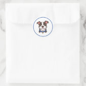 Junge Hund Pitbull Aufkleber (Tasche)
