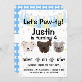 Junge Hunde Geschlecht neutral oder Junge Geburtst Einladung