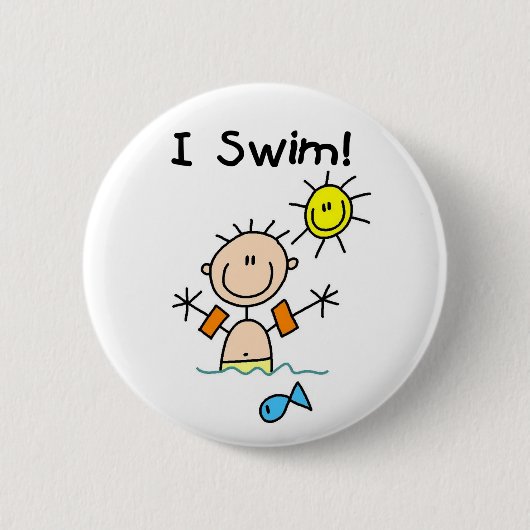 Junge I Swim Button (Vorderseite)