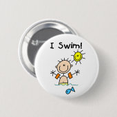 Junge I Swim Button (Vorne & Hinten)