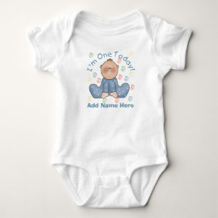 Junge, ich bin heute ein 1. Geburtstagshirt Baby Strampler