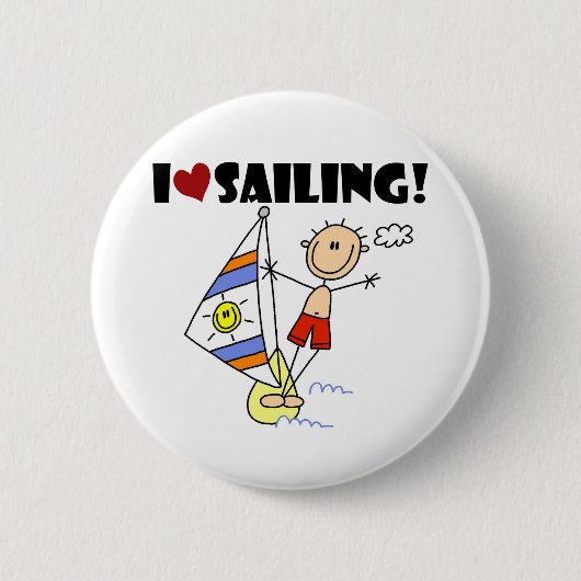 Junge, ich liebe Segeln Button (Vorderseite)