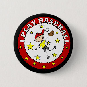 Junge Ich Spiele Baseball T-Shirts und Geschenke Button