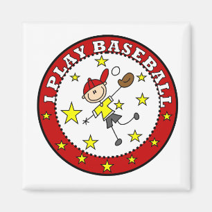 Junge, ich spiele Baseball-T-Shirts und Geschenke Magnet
