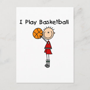 Junge, ich spiele Basketball T-Shirts und Geschenk Postkarte