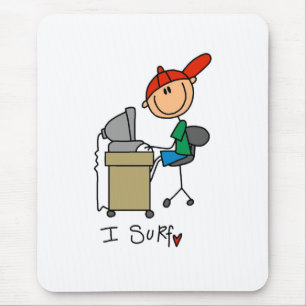 Junge, ich surfe im Web Mousepad