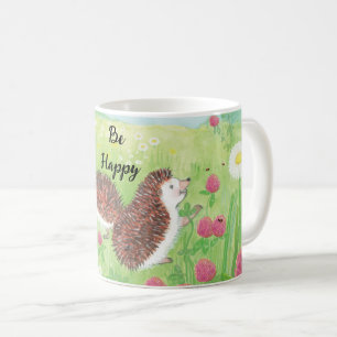 Junge Igel auf der Wiese Be Happy Kaffeetasse