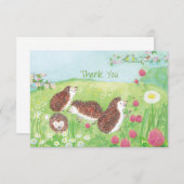 Junge Igel auf der Wiese Dankeskarte (Vorne/Hinten)