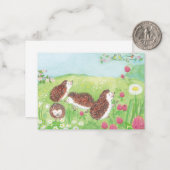 Junge Igel auf der Wiese Mitteilungskarte (Vorderseite/Rückseite Beispiel)