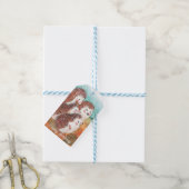 Junge Igel freuen sich auf Geburtstag Geschenkanhänger (Mit Garn)