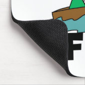 Junge im Boot Ich fische Mousepad (Ecke)