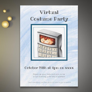 Junge im Calculator Costume Virtual Costume Party Einladung