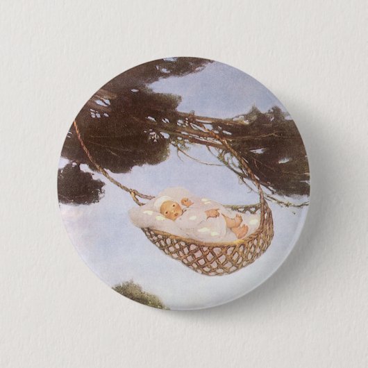 Junge im Hassoc-Baum von Jessie Willcox Smith Button (Vorderseite)