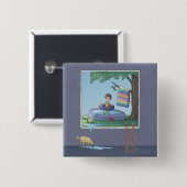 Junge im Knopf des Kinderbeckens Button (Vorne & Hinten)