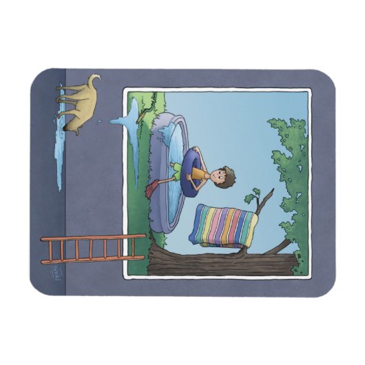 Junge im Nildomagnet Magnet (Horizontal)