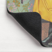 Junge im Regenmantel Mousepad (Ecke)