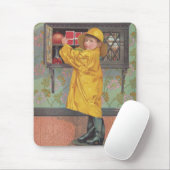 Junge im Regenmantel Mousepad (Mit Mouse)