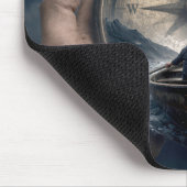 Junge im Ruderboot, geführt von Kompass Mousepad (Ecke)