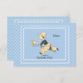 Junge im Spiel Danke Karte (Vorne/Hinten)