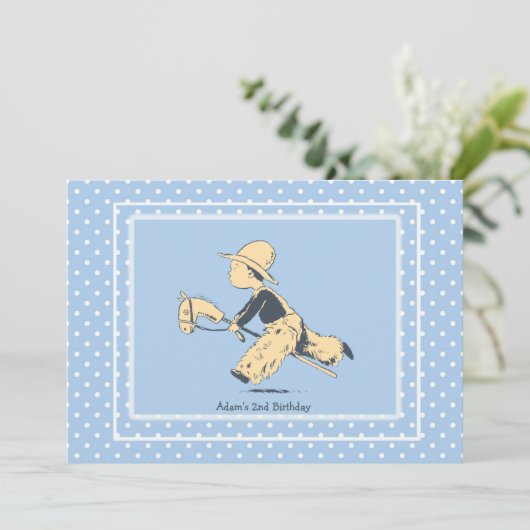 Junge im Spiel Einladung (Stehend Vorderseite)