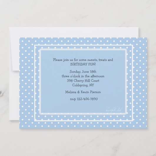 Junge im Spiel Einladung (Rückseite)