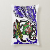 Junge im Winter Spaß Dekokissen (Vorderseite(Vertikal))