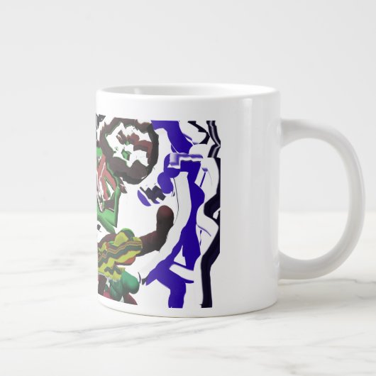 Junge im Winter Spaß Jumbo-Tasse (Rechts)