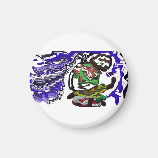 Junge im Winter Spaß Magnet (Vorne)