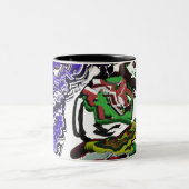 Junge im Winter Spaß Zweifarbige Tasse (Mittel)