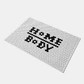 Junge Imitate sind schwarz und weiß Fußmatte (Schrägansicht)