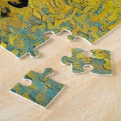 Junge Impressionistin mit Sonnenschirm am Sonnenun Puzzle (Seite)