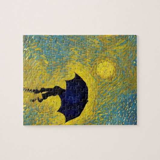 Junge Impressionistin unter Sonnenschirm Puzzle (Horizontal)