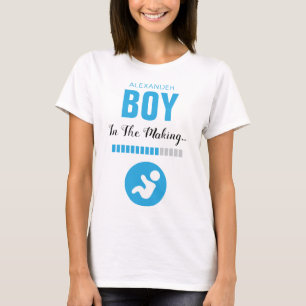 Junge in der Making and Progress Bar Sky Blue Funn T-Shirt