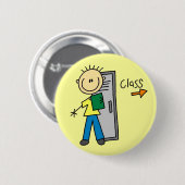 Junge in der Schule Button (Vorne & Hinten)