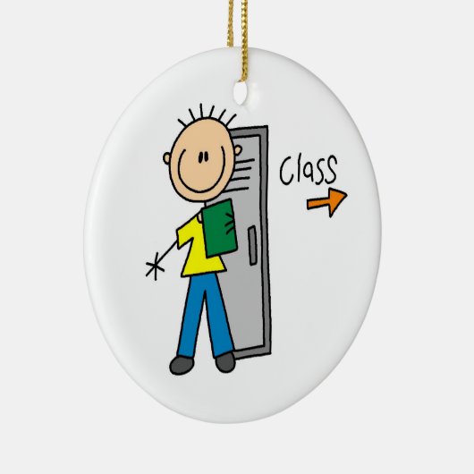 Junge in der Schule Keramik Ornament (Rechts)