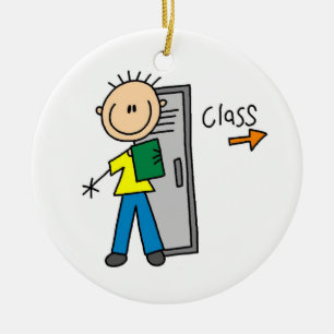 Junge in der Schule Keramik Ornament