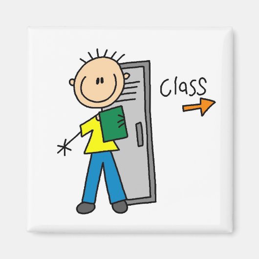 Junge in der Schule Magnet (Vorne)
