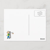 Junge in der Schule Postkarte (Rückseite)