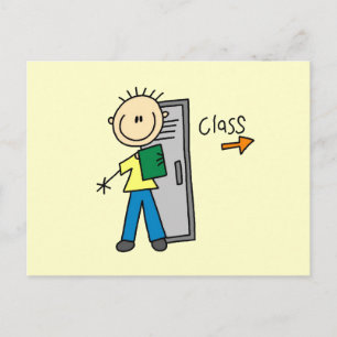 Junge in der Schule Postkarte