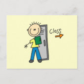 Junge in der Schule Postkarte (Vorderseite)