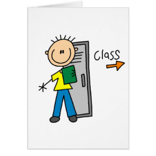 Junge in der Schulkarte