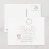 Junge in der Tube Postkarte (Vorne/Hinten)