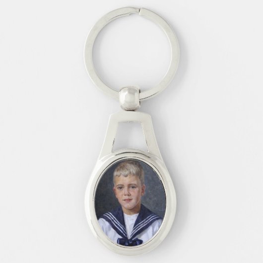 Junge in einem Sailor-Anzug Schlüsselanhänger (Vorderseite)
