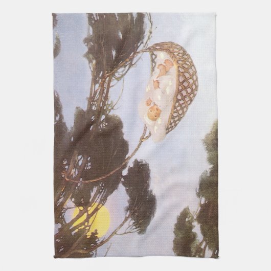 Junge in Hassoc Tree von Jessie Willcox Smith Geschirrtuch (Vertikal)