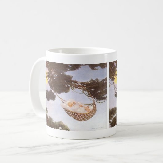 Junge in Hassoc Tree von Jessie Willcox Smith Kaffeetasse (Vorderseite Links)