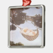 Junge in Hassoc Tree von Jessie Willcox Smith Silbernes Ornament (Links)