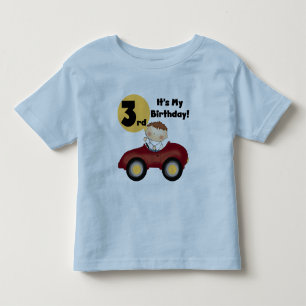 Junge in Red Car 3. Geburtstag T - Shirt und Gesch